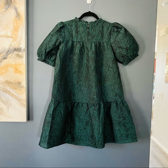 Moon River 💚 emerald green puff dress Easter small NWT - Picture 2 of 7